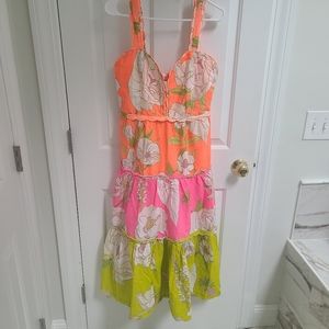 NWT FARM RIO NEON DRESS SIZE SMALL